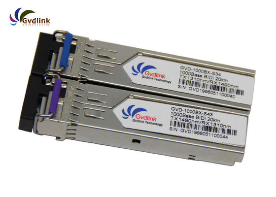 Modulo compatibile del ricetrasmettitore della fibra di GLC-BX-U 20KM SFP