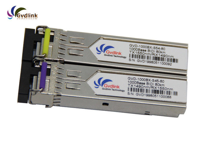 Modulo compatibile del ricetrasmettitore della fibra di GLC-BX80-U-I 1550nm SFP