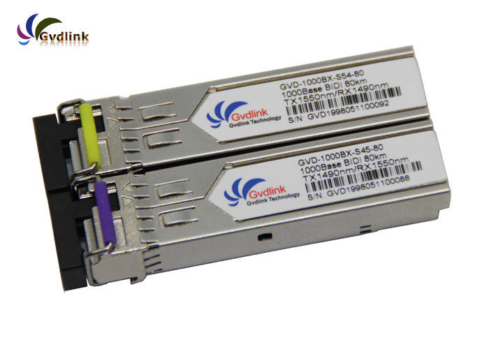 Modulo compatibile del ricetrasmettitore della fibra di GLC-BX80-D-I 80KM SFP
